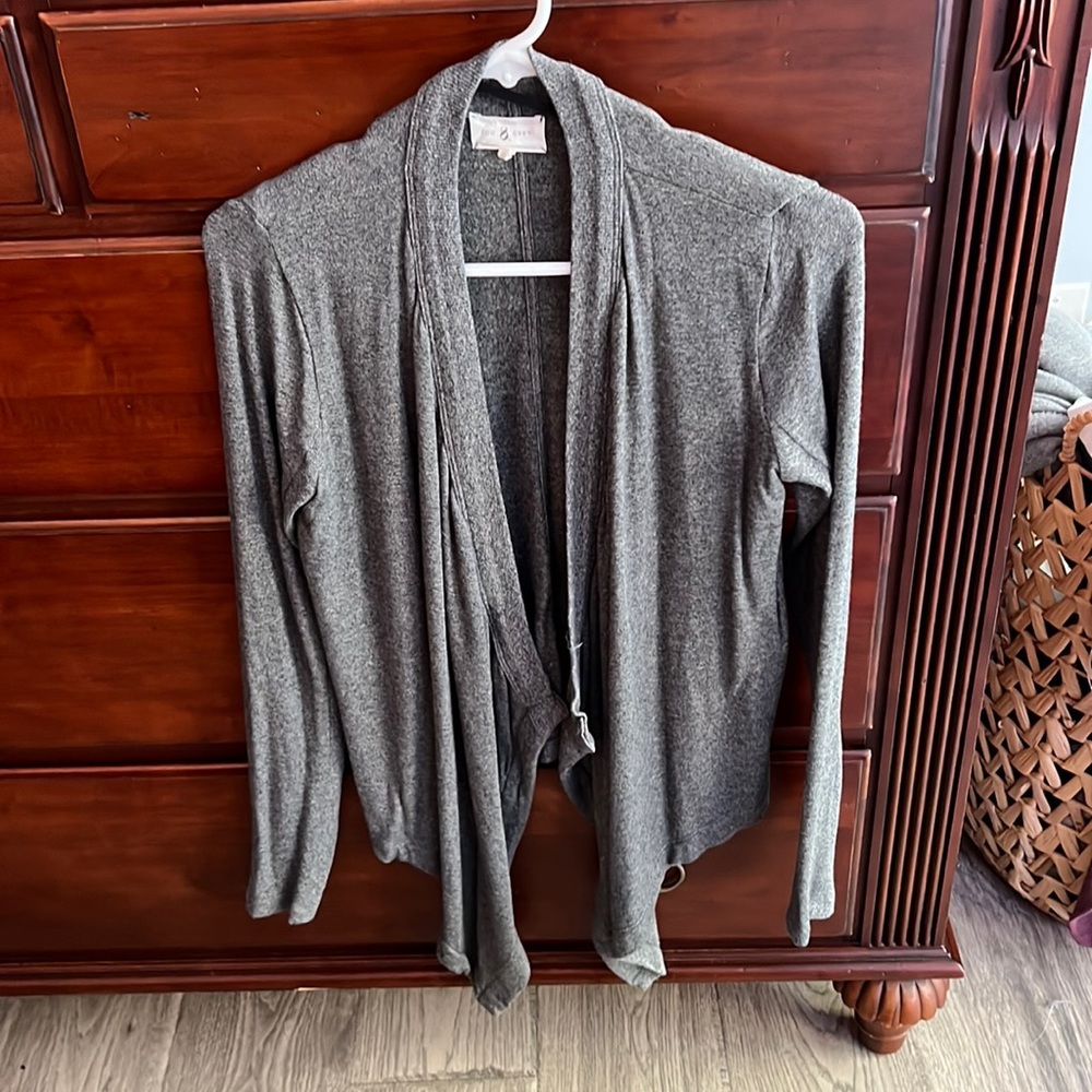 Gray cardigan